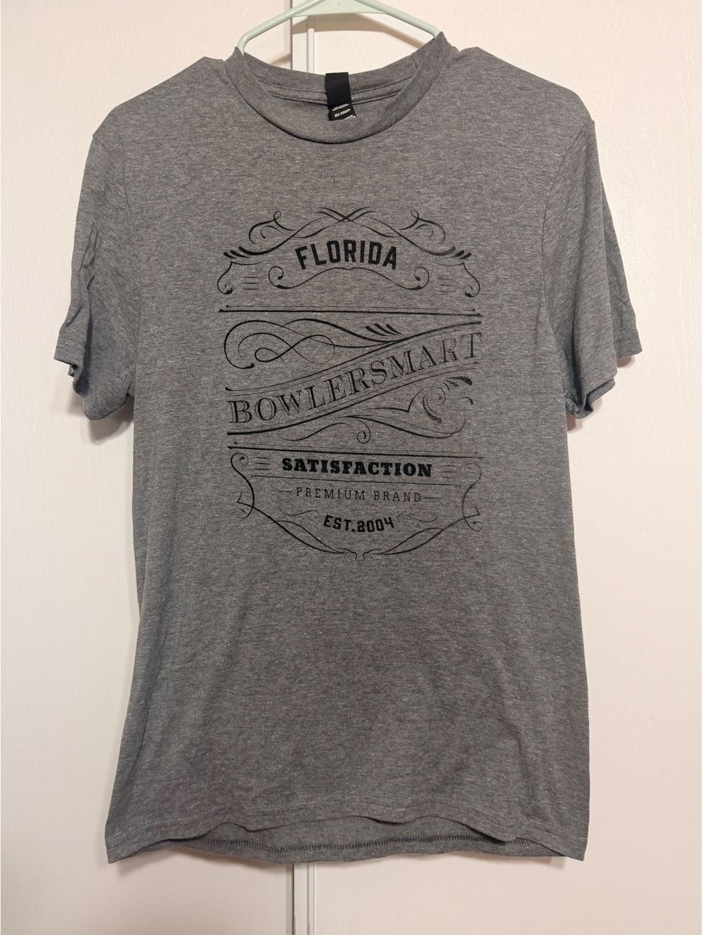 District Very Important Tee Florida Bowlersmart Gray T-Shirt Size Small